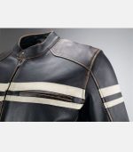 Vintage Stripe Leather Armour Jacket
