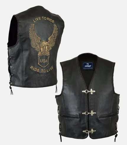 Mens Buff Off Live To Ride Motorcycle Vest