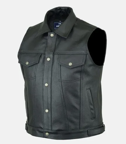 Leather Classic Bikers Trucker Vest