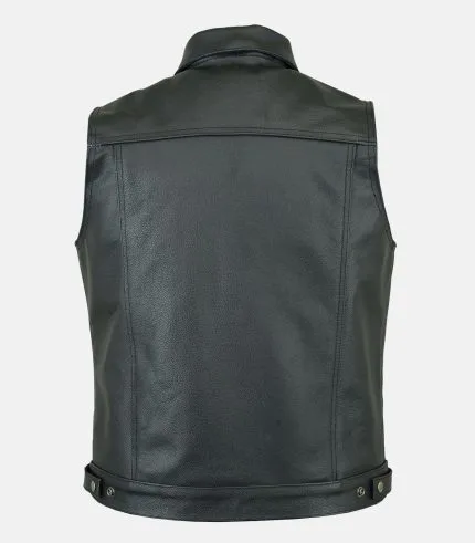 Leather Classic Bikers Trucker Vest